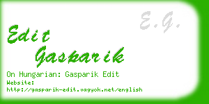 edit gasparik business card